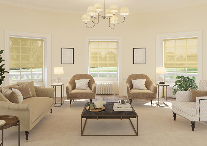 Pompeii Voile, Wheat - Twist&Fit Roller Blind - Image 8